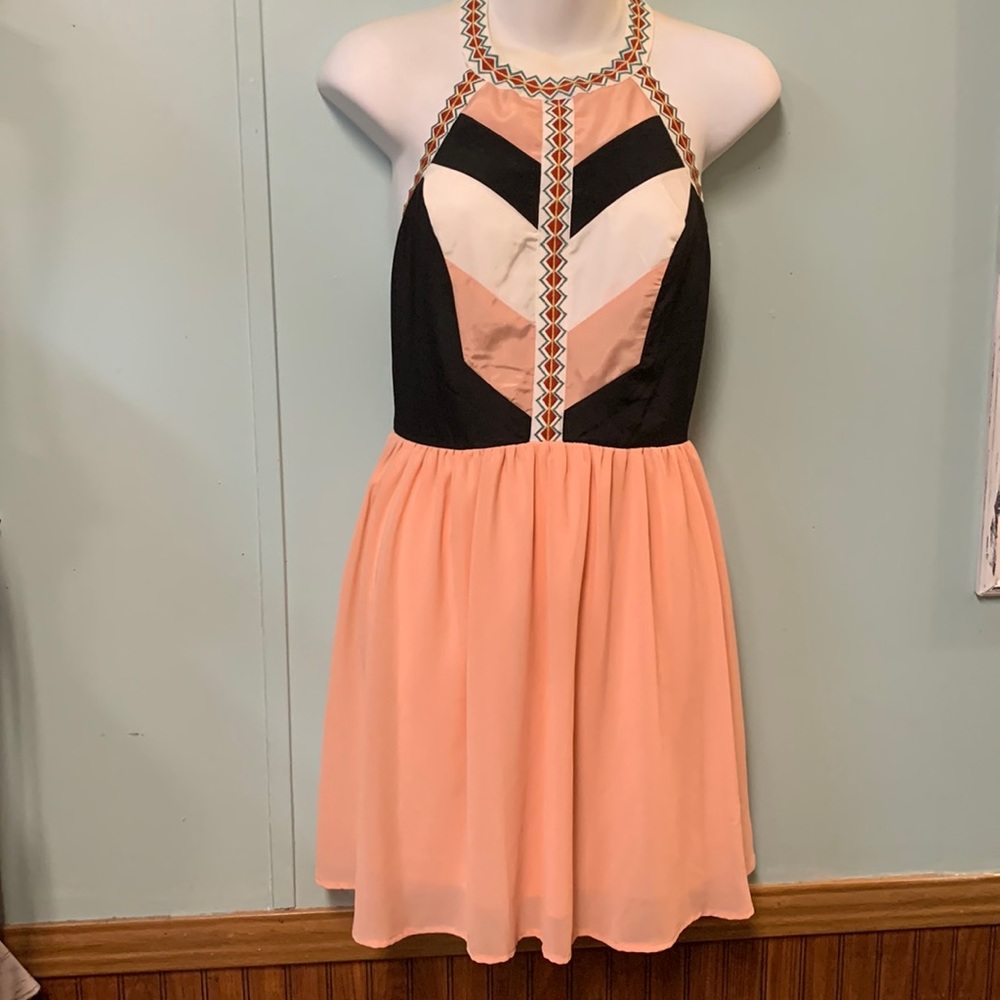 Gianni Bini Peach Halter Dress